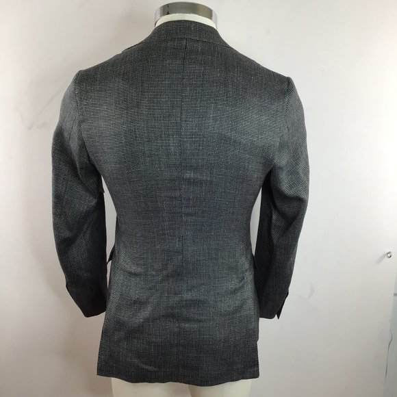 Thom Sweeney Steel Gray Two Button Suit SZ 46/US36 - Picture 5 of 11